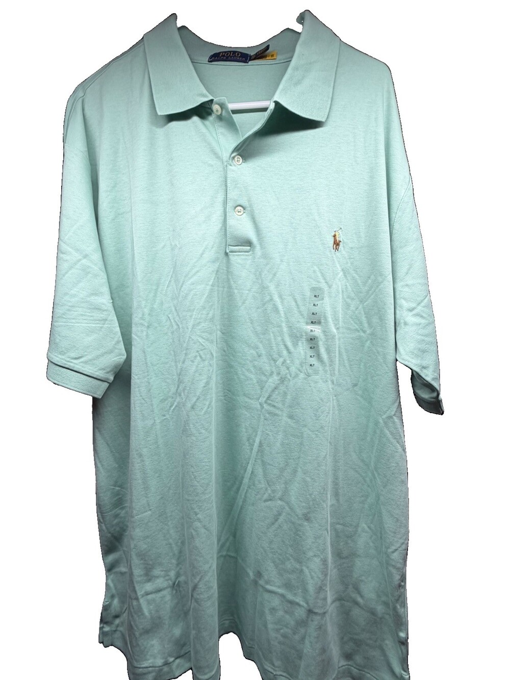 NWT Polo Ralph Lauren Men's Mint Green Short Sleeve Polo Shirt Size XLT
